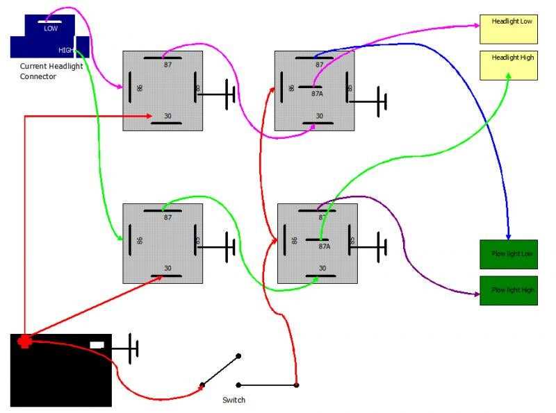 western snow plow lights wiring diagram