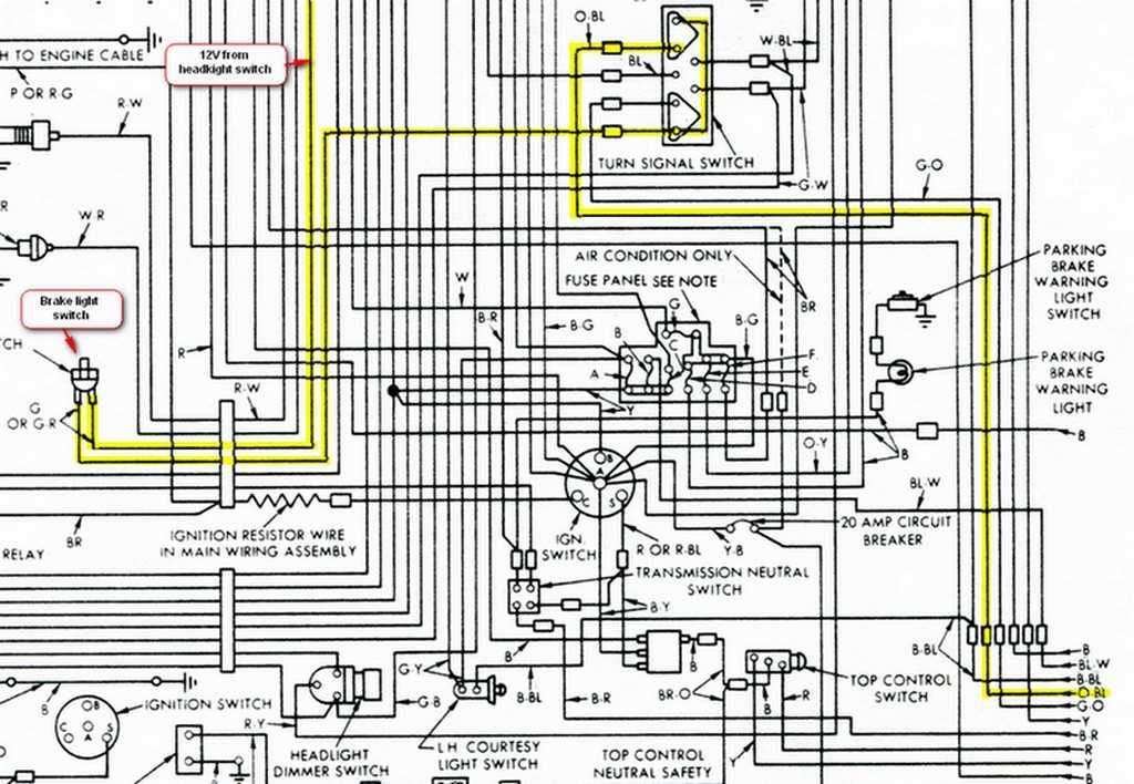 brake and turn signal wiring diagram