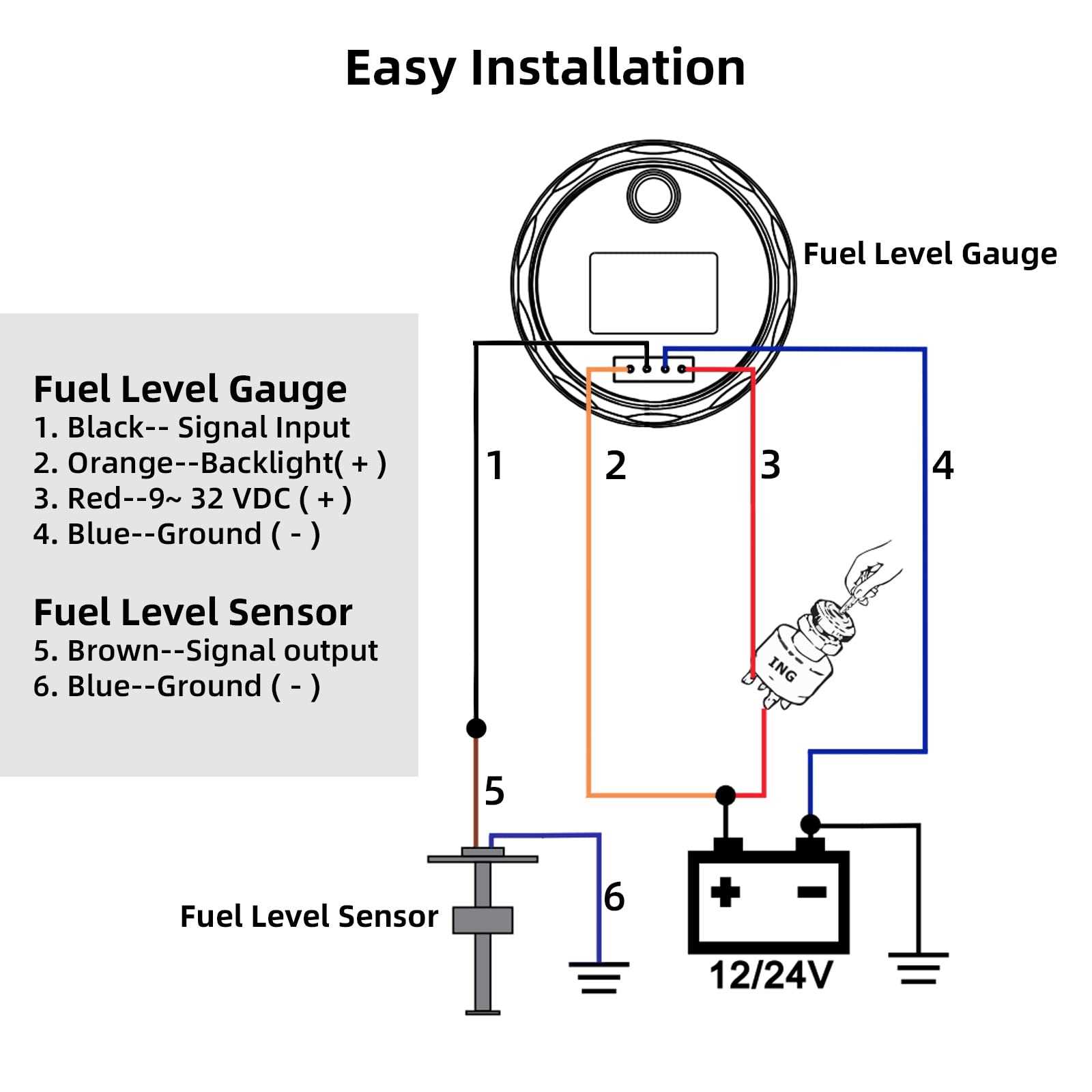 fuel gauge sending unit wiring diagram