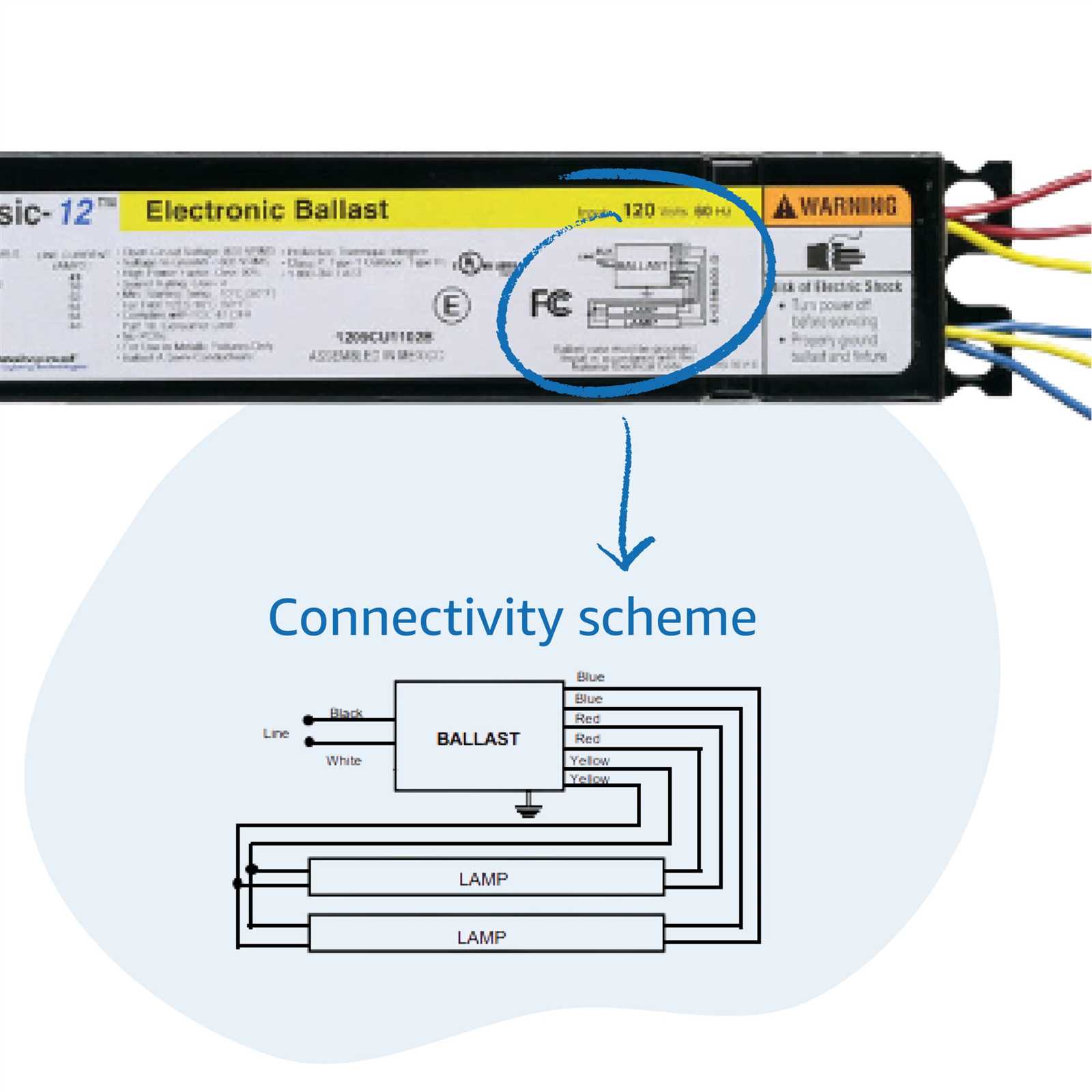 wiring a ballast fluorescent diagram