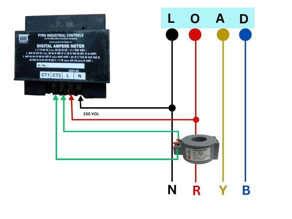 wiring diagram ampere meter