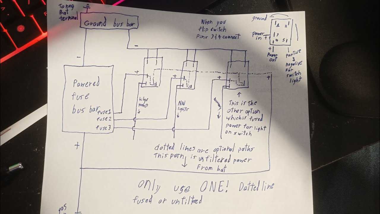 wiring diagram for 5 pin rocker switch