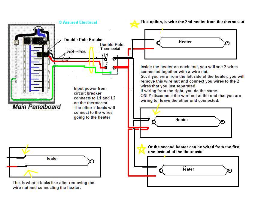 wiring diagram for a baseboard heater