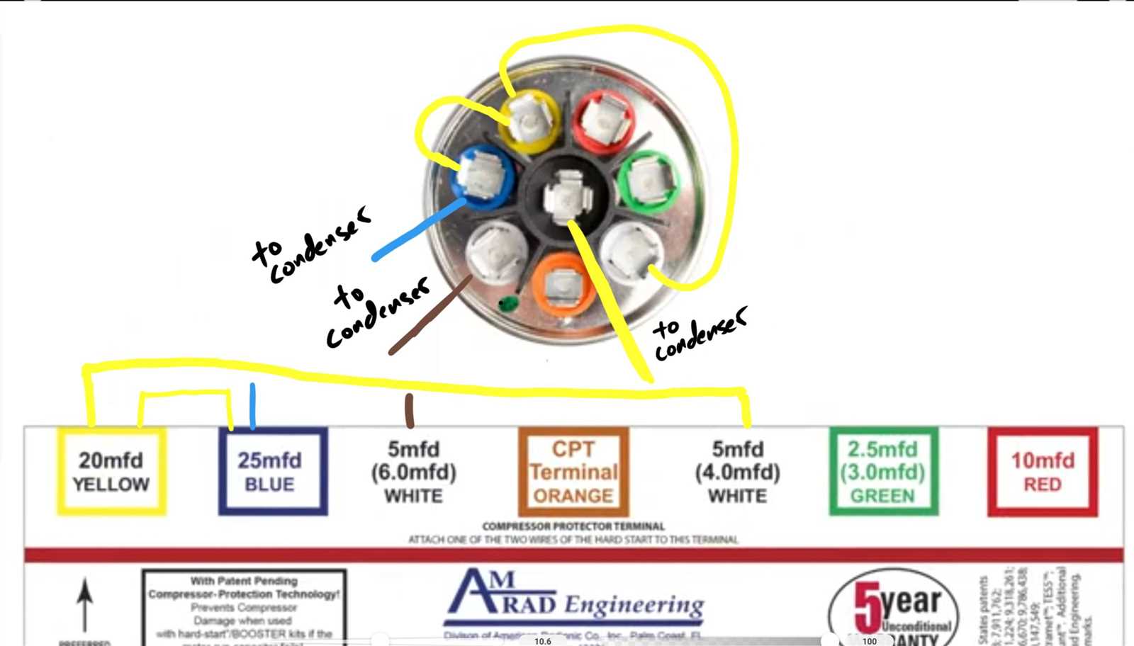 wiring diagram for a capacitor