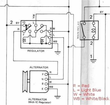 wiring diagram for alternator with external voltage regulator