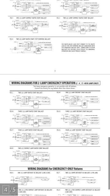 wiring diagram for emergency ballast