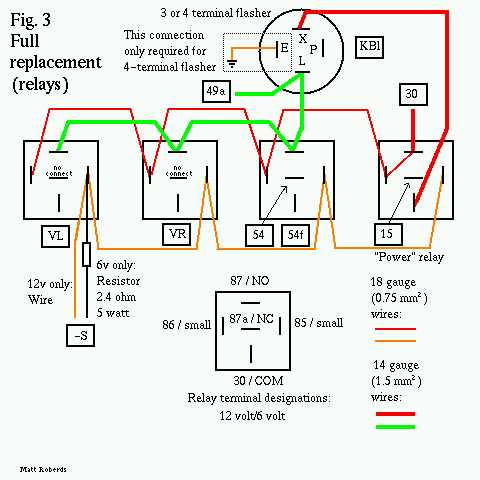 wiring diagram for flasher relay