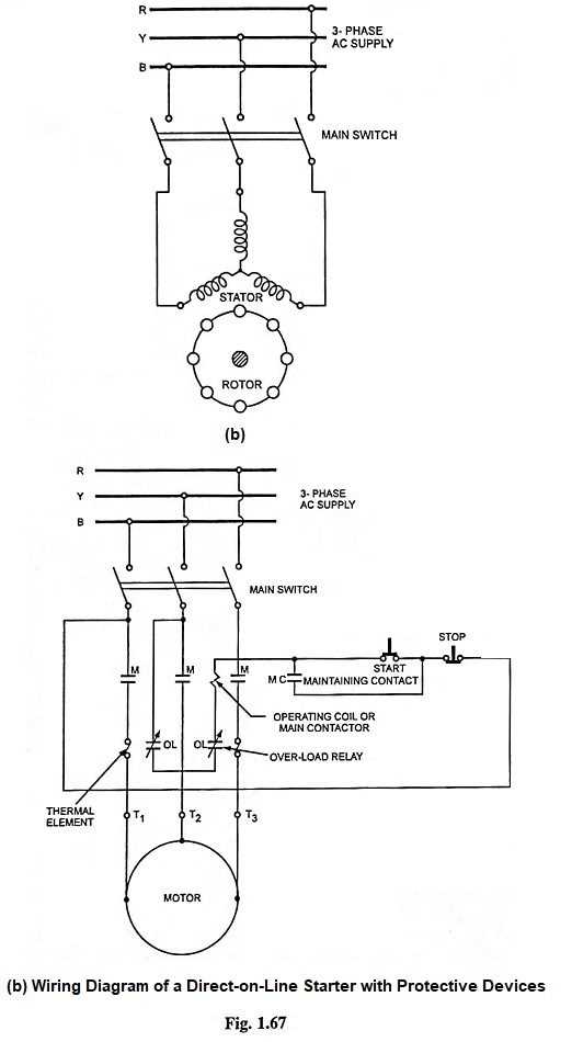 wiring diagram of 3 phase induction motor