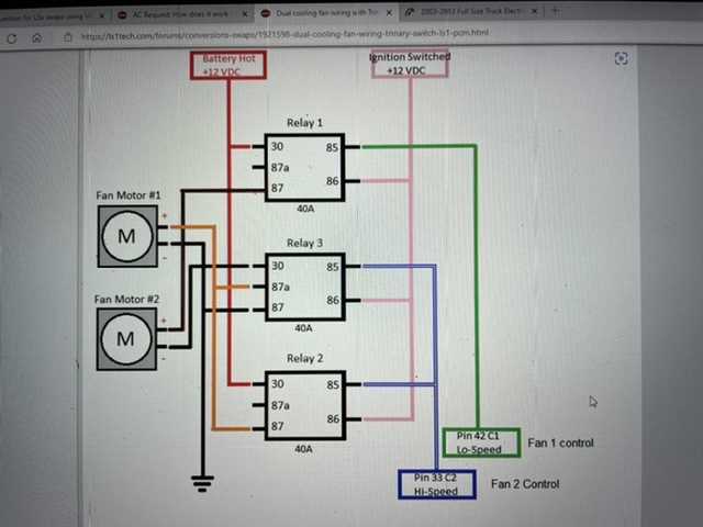 wiring diagram radiator fan relay