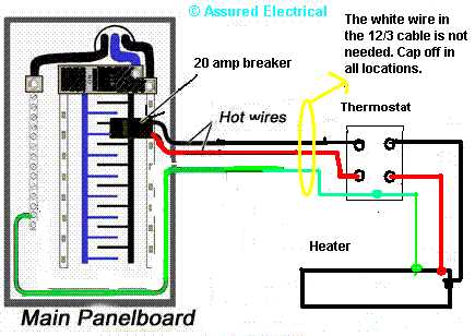 wiring electric baseboard heaters diagrams