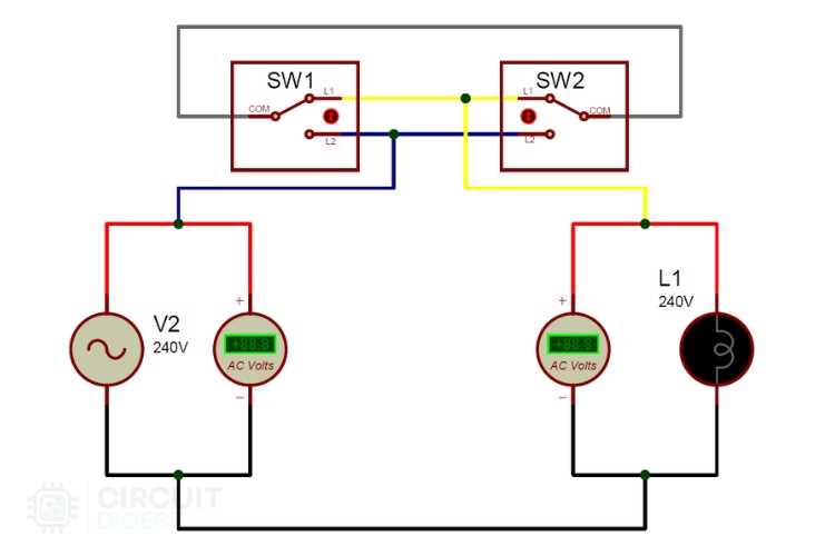 wiring multiple lights and switches on one circuit diagram