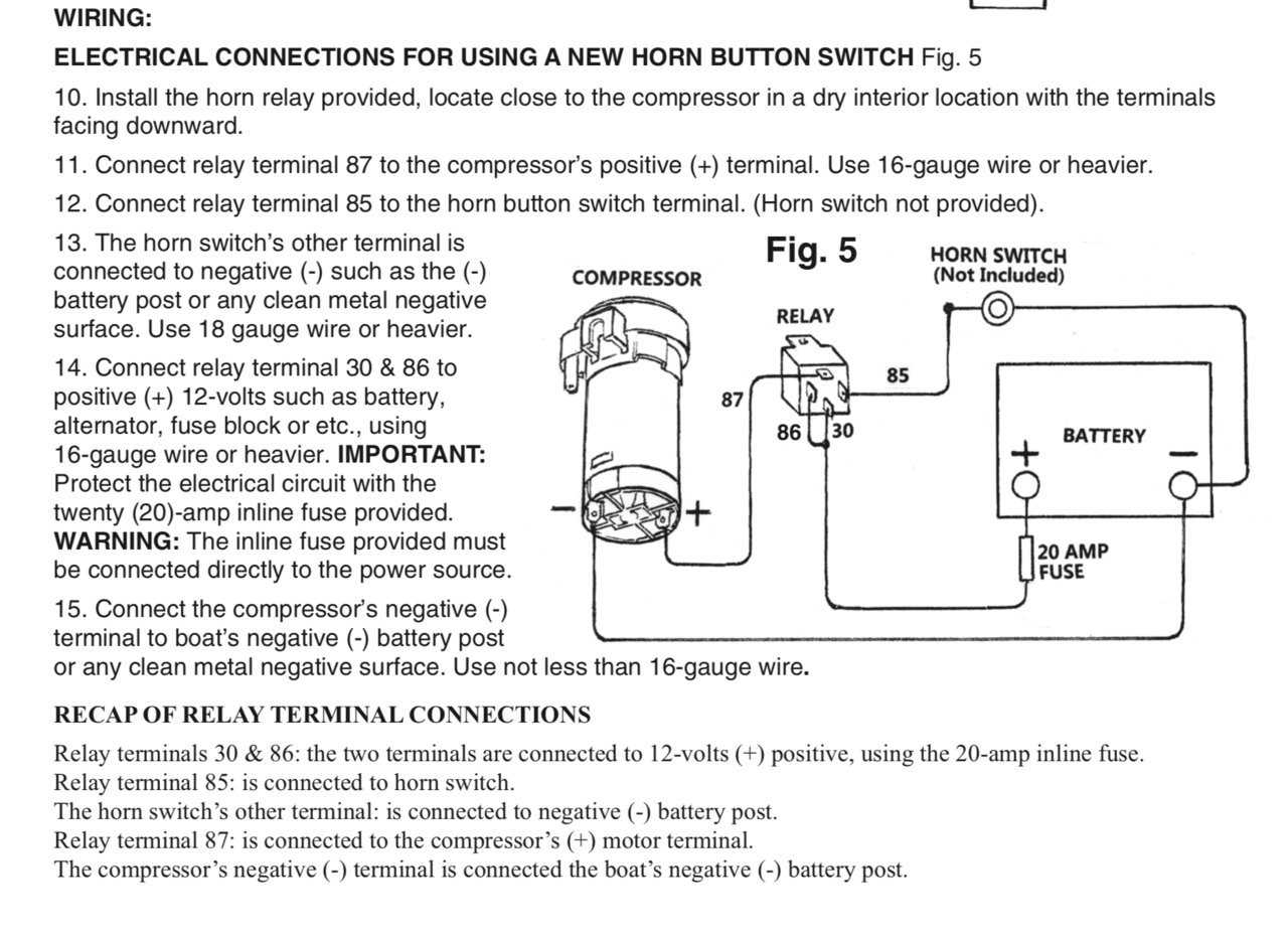 air horn relay wiring diagram