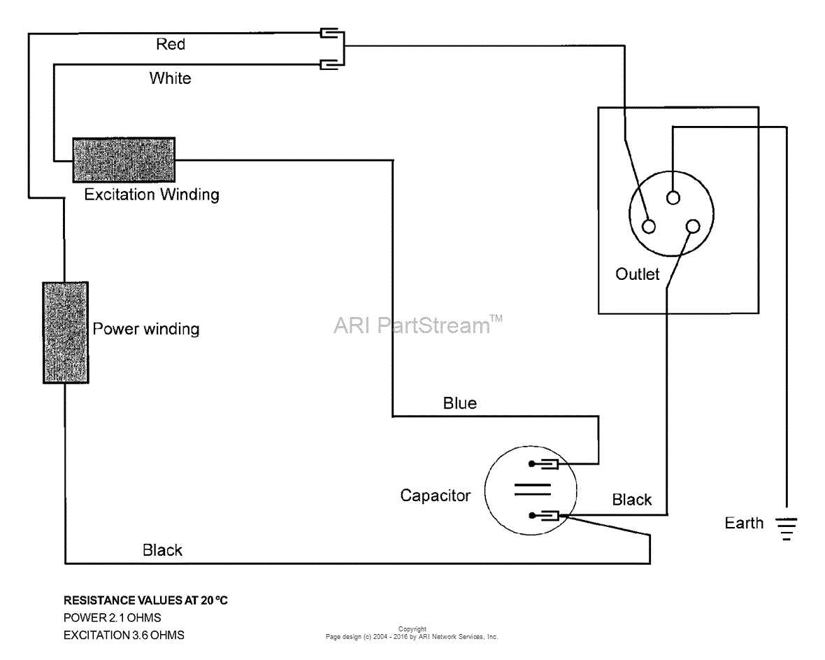 generator capacitor wiring diagram