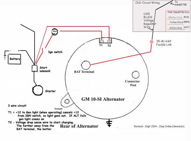 internal regulator 3 wire alternator wiring diagram