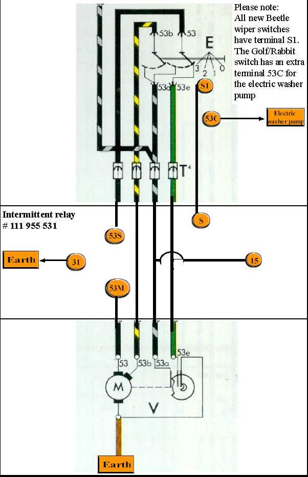 ford 5 wire wiper motor wiring diagram