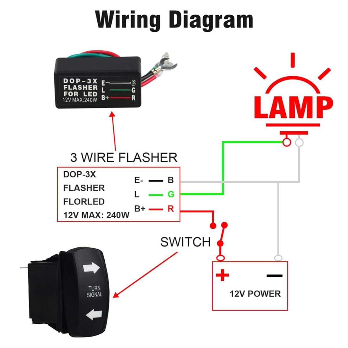 3 prong flasher wiring diagram