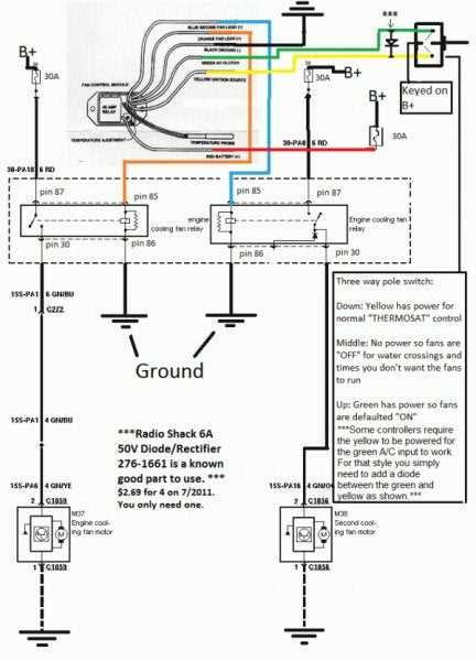 wiring electric fan relay diagram