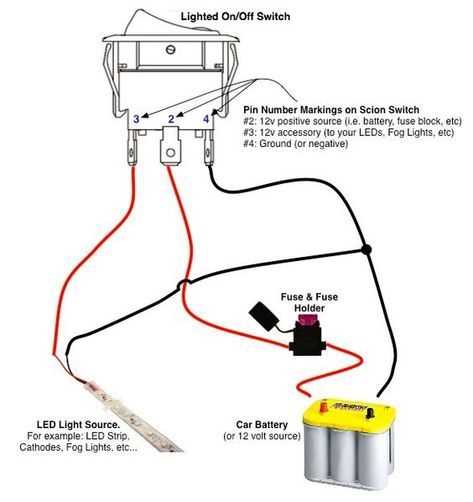 4 prong toggle switch wiring diagram