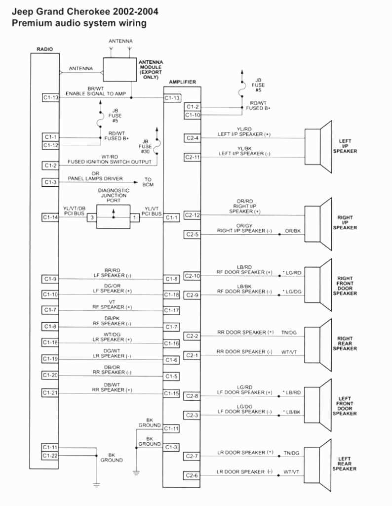 jeep grand cherokee radio wiring diagram