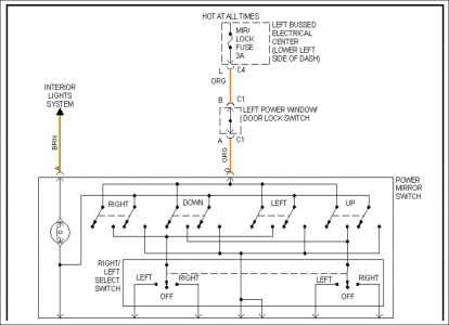 gm power mirror wiring diagram