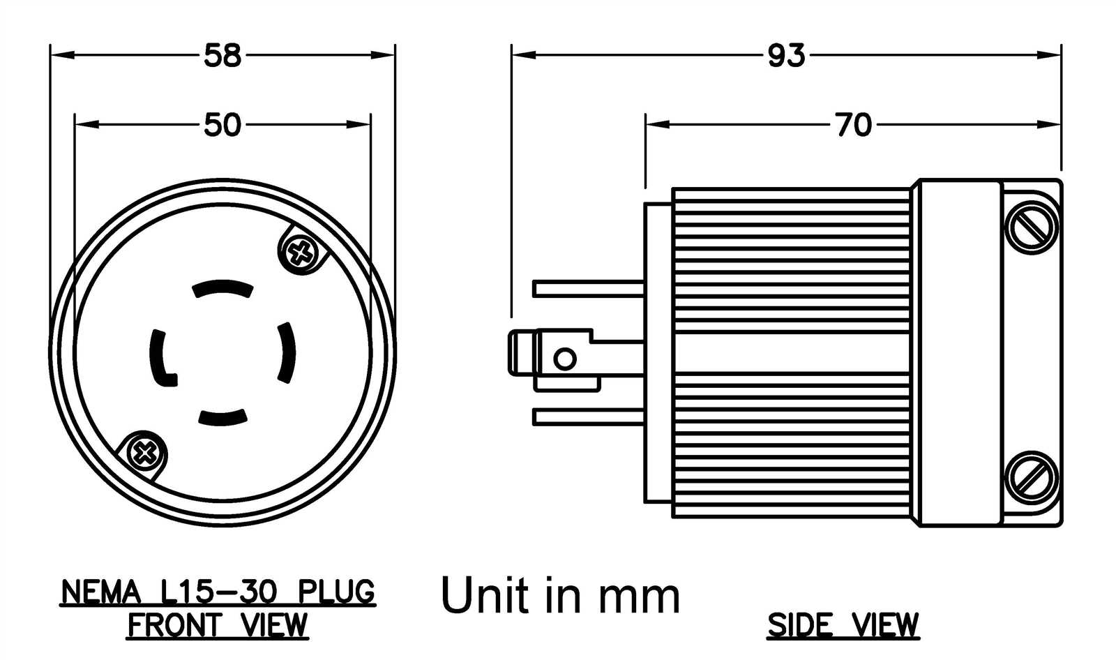 30 amp 3 prong twist lock plug wiring diagram